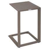 Mesa auxiliar de jardim quadrada ÉVASION Café 38 x 38 cm - Alumínio tratado com epóxi Café