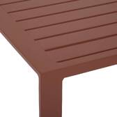 Mesa auxiliar de jardim quadrada ÉVASION Mogno 38 x 38 cm - Alumínio tratado com epóxi Mogno