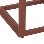 Mesa auxiliar de jardim quadrada ÉVASION Mogno 38 x 38 cm - Alumínio tratado com epóxi Mogno