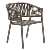 Conjunto de 2 poltronas de jardim ORIENGO Macchiato / Café Alumínio tratado com epóxi, Poliéster Macchiato / Café