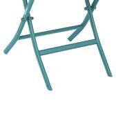 Mesa auxiliar de jardim dobrável quadrada GREENSBORO Verde opala 40 x 40 cm - Aço, Tratamento antiferrugem reforçado Verde opala