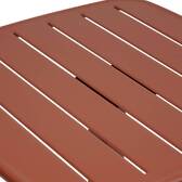 Mesa de jardim quadrada ALEGORIA Mogno 2 lugares - Aço com tratamento epóxi, tratamento antiferrugem reforçado Mogno