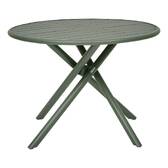 Mesa de jardim redonda NEBULLIA Verde louro 4 lugares - Alumínio com tratamento epóxi, Tratamento anti-ferrugem reforçado Louro