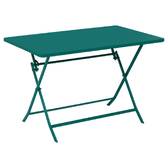 Mesa de varanda dobrável GREENSBORO Verde opala 4 lugares - Aço, Tratamento anti-ferrugem reforçado Verde opala