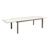 Mesa de jardim retangular extensível LUZANE Argila / Café 12 lugares - Alumínio Argila / Café