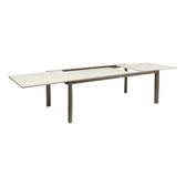 Mesa de jardim retangular extensível LUZANE Argila / Café 12 lugares - Alumínio Argila / Café