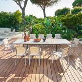 Mesa de jardim retangular extensível LUZANE Argila / Café 12 lugares - Alumínio Argila / Café