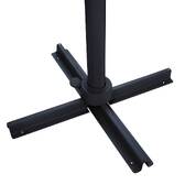 Guarda-sol lateral retangular inclinável MELHIA Antracite 4 x 3 m - Alumínio, Aço, Olefina Antracite