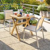 Mesa de jardim quadrada XENIA em eucalipto 2 lugares - Eucalipto certificado FSC® Eucalipto