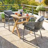 Mesa de jardim quadrada XENIA em eucalipto 2 lugares - Eucalipto certificado FSC® Eucalipto