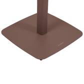 Mesa alta de jardim quadrada ALEGORIA Mogno 2 lugares - Aço com tratamento epóxi, tratamento antiferrugem reforçado Mogno