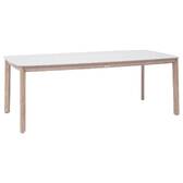 Mesa de jardim retangular NELORA Bege corda / Honey 8 lugares - Alumínio tratado com epóxi, Pedra sinterizada Bege corda / Mel