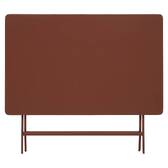 Mesa de varanda dobrável GREENSBORO Mogno 4 lugares - Aço, Tratamento anti-ferrugem reforçado Mogno