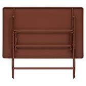 Mesa de varanda dobrável GREENSBORO Mogno 4 lugares - Aço, Tratamento anti-ferrugem reforçado Mogno