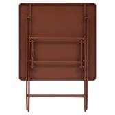 Mesa de varanda dobrável GREENSBORO Mogno 2 lugares - Aço, Tratamento antiferrugem reforçado Mogno