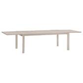 Mesa de jardim quadrada extensível ÉVASION Linho / Argila 12 lugares - Alumínio tratado com epóxi Linho / Argila