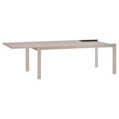 Mesa de jardim quadrada extensível ÉVASION Linho / Argila 12 lugares - Alumínio tratado com epóxi Linho / Argila