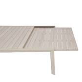 Mesa de jardim quadrada extensível ÉVASION Linho / Argila 12 lugares - Alumínio tratado com epóxi Linho / Argila