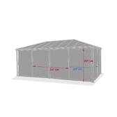 Cortinas para pérgola BELIZE Cinza Ardósia Para BELIZE 6 x 3 m - L. 600 x A. 360 cm - Poliéster Cinza ardósia