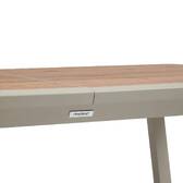 Mesa de jardim retangular extensível PAVANE Malta / Argila 10 lugares - Alumínio tratado com epóxi, Vidro temperado Malta / Argila