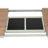 Mesa de jardim retangular extensível PAVANE Malta / Argila 10 lugares - Alumínio tratado com epóxi, Vidro temperado Malta / Argila