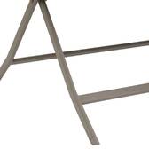 Mesa de jardim retangular dobrável AZUA Trufa / Café 6 lugares - Alumínio tratado com epóxi, Vidro Trufa / Café