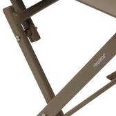 Mesa de jardim quadrada dobrável AZUA Trufa / Café 2 lugares - Alumínio tratado com epóxi, Vidro Trufa / Café