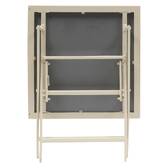 Mesa de jardim quadrada dobrável AZUA Espelta / Argila 2 lugares - Alumínio tratado com epóxi, Vidro Espelta / Argila