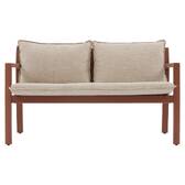 Conjunto de jardim FLOVIA Mogno 4 lugares - Alumínio tratado com epóxi, Texaline Mogno