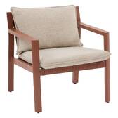 Conjunto de jardim FLOVIA Mogno 4 lugares - Alumínio tratado com epóxi, Texaline Mogno