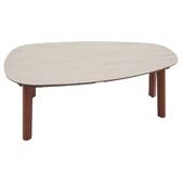 Conjunto de jardim FLOVIA Mogno 4 lugares - Alumínio tratado com epóxi, Texaline Mogno