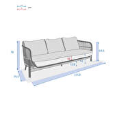 Conjunto de jardim DEONA Acácia 5 lugares - Acácia certificada FSC® Acácia