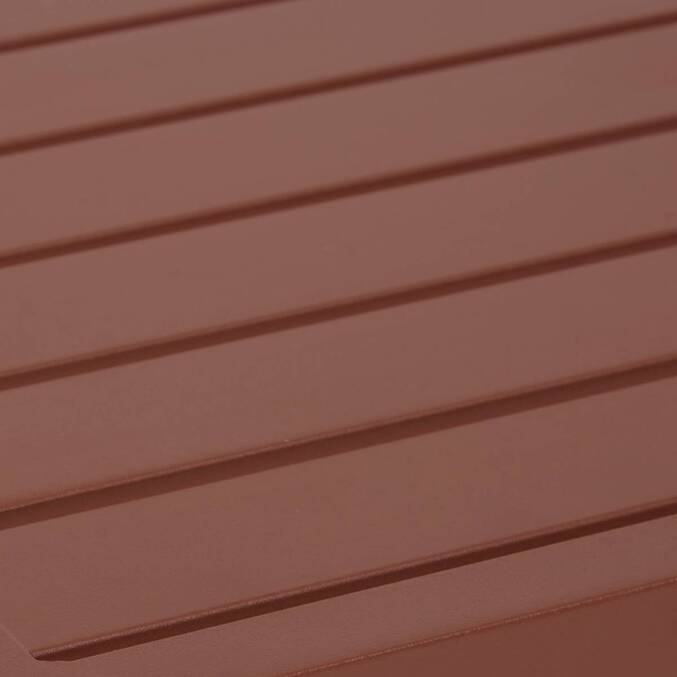 Mesa auxiliar de jardim quadrada ÉVASION Mogno 38 x 38 cm - Alumínio tratado com epóxi Mogno