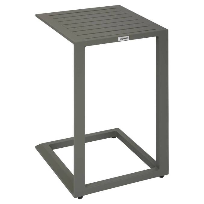 Mesa auxiliar de jardim quadrada ÉVASION Verde louro 38 x 38 cm - Alumínio tratado com epóxi Louro