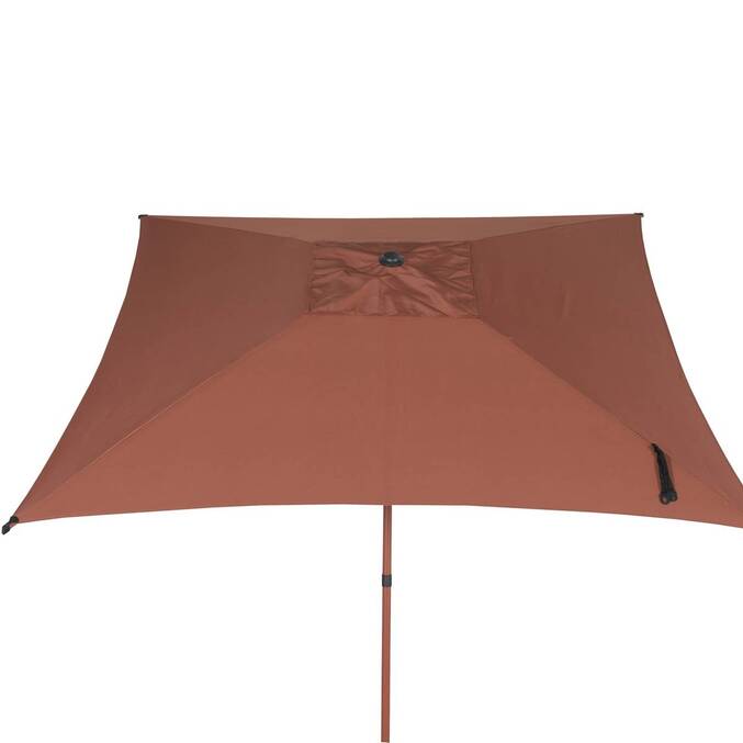 Guarda-sol central quadrado inclinável SOYA Mogno 2,5 x 2,5 m - Aço, Poliéster Mogno