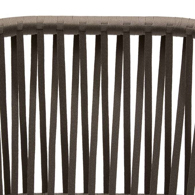 Conjunto de 2 poltronas de jardim ORIENGO Macchiato / Café Alumínio tratado com epóxi, Poliéster Macchiato / Café