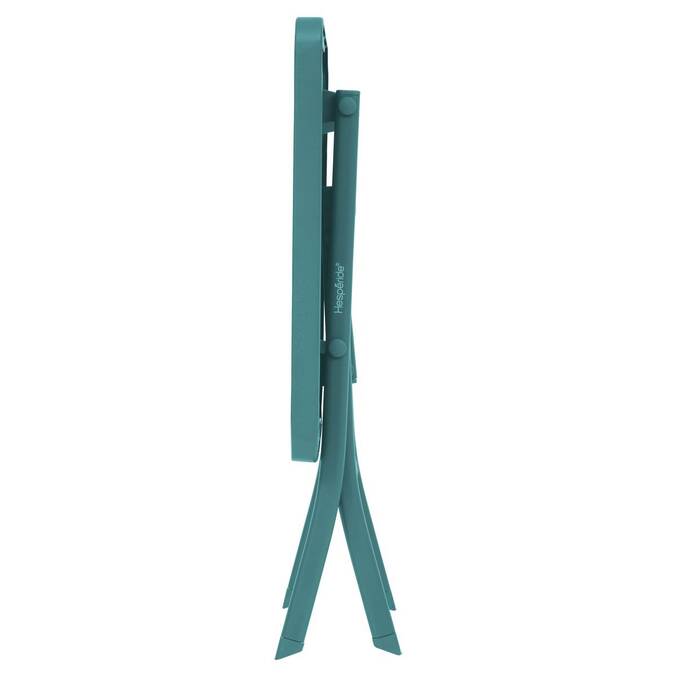 Mesa auxiliar de jardim dobrável quadrada GREENSBORO Verde opala 40 x 40 cm - Aço, Tratamento antiferrugem reforçado Verde opala