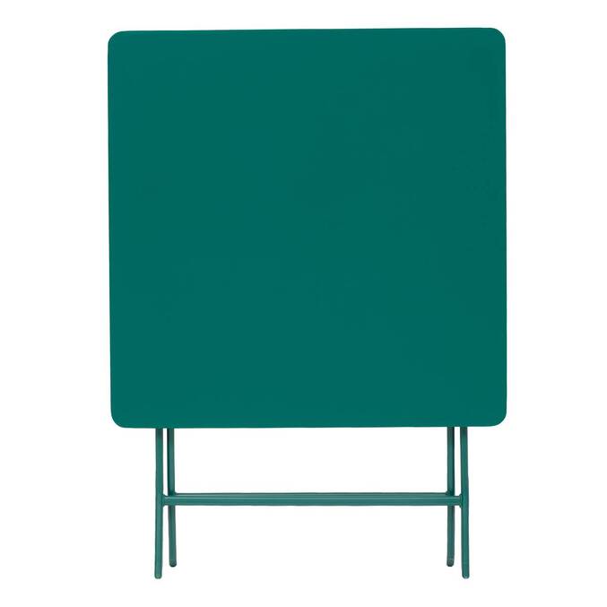 Mesa de varanda dobrável GREENSBORO Verde opala 2 lugares - Aço, Tratamento antiferrugem reforçado Verde opala