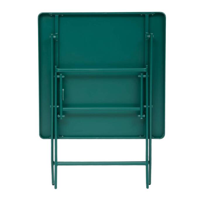 Mesa de varanda dobrável GREENSBORO Verde opala 2 lugares - Aço, Tratamento antiferrugem reforçado Verde opala