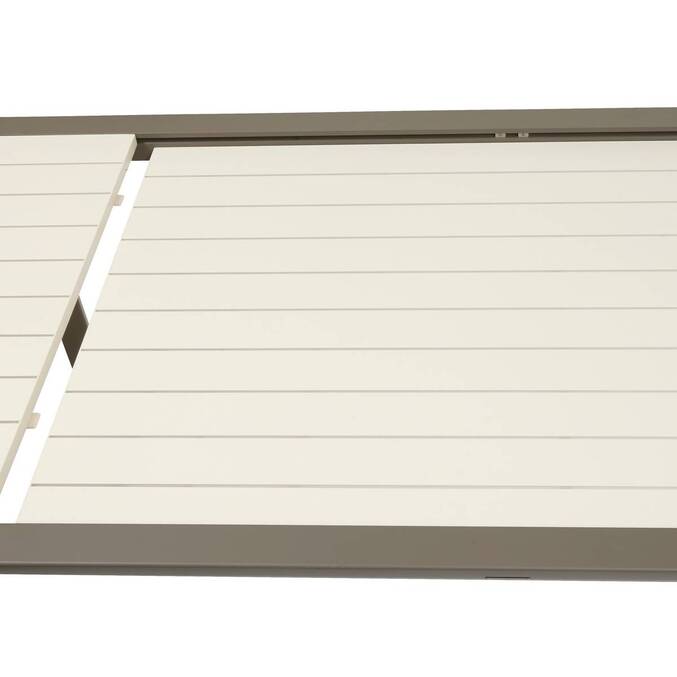 Mesa de jardim retangular extensível LUZANE Argila / Café 12 lugares - Alumínio Argila / Café