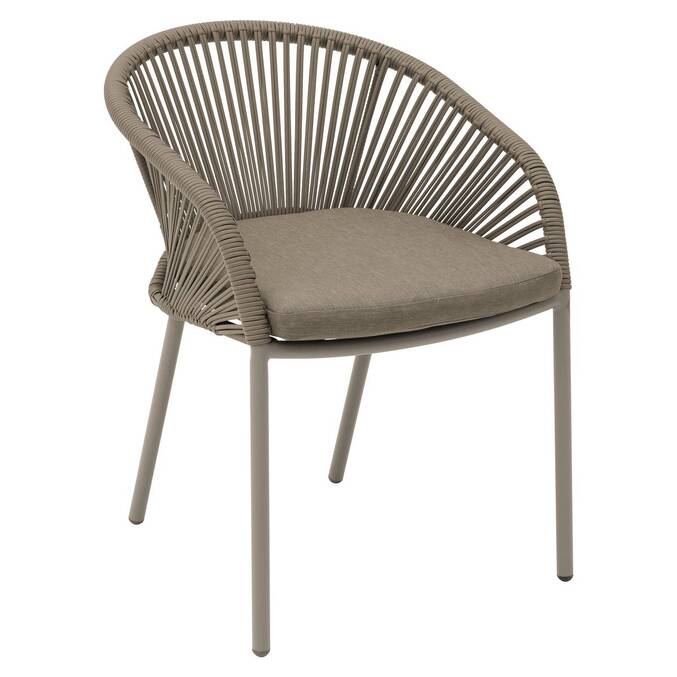 Poltrona de jardim ORYON Café Alumínio tratado com epóxi, Olefina Café