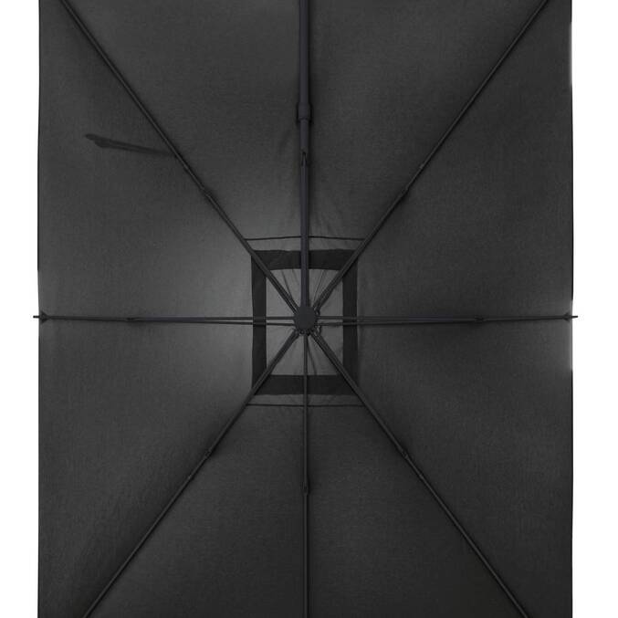 Guarda-sol lateral retangular inclinável MELHIA Antracite 4 x 3 m - Alumínio, Aço, Olefina Antracite