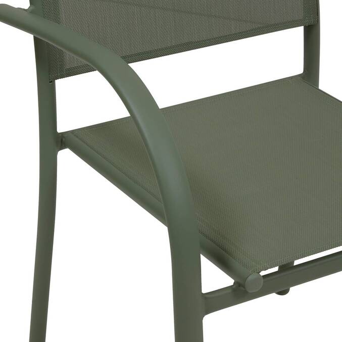 Poltrona de jardim PIAZZA Verde louro Aço tratado com epóxi, Alumínio tratado com epóxi, Texaline Louro