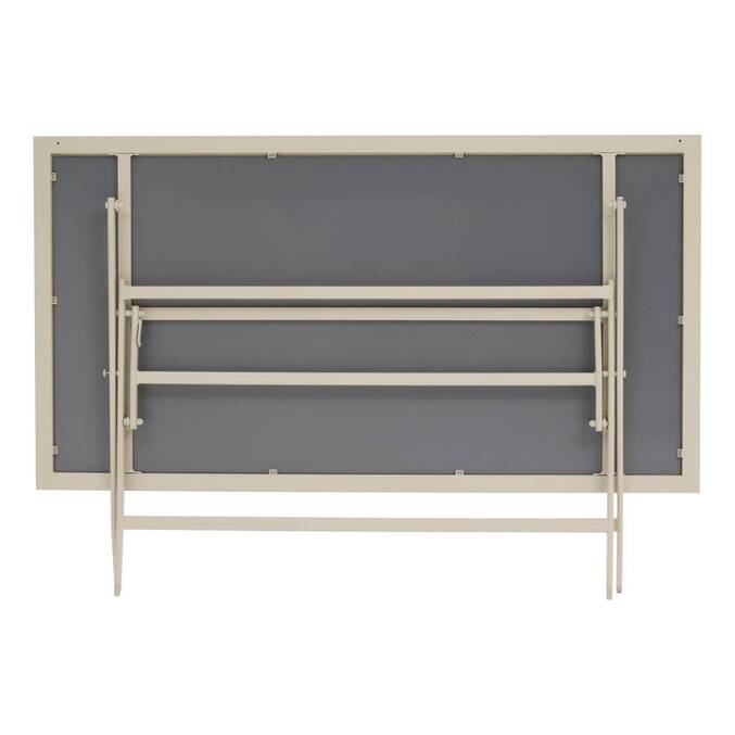 Mesa de jardim retangular dobrável AZUA Espelta / Argila 6 lugares - Alumínio tratado com epóxi, Vidro Espelta / Argila