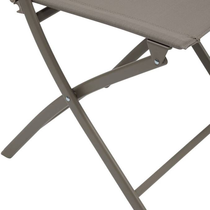 Conjunto de 4 cadeiras de jardim dobráveis MODULA Avelã / Café Aço tratado com epóxi, Texaline Avelã / Café
