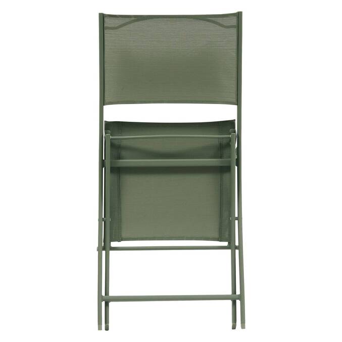Conjunto de 4 cadeiras de jardim dobráveis MODULA Verde louro Aço tratado com epóxi, Texaline Louro