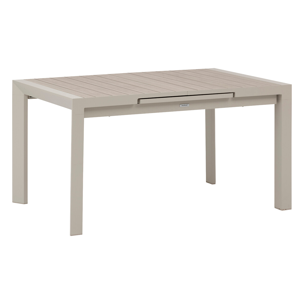 Conjunto de mesa de jardim extensível ÉVASION + 8 poltronas empilháveis ESSENTIA Linho & Argila 8 lugares - Alumínio tratado com epóxi Linho / Argila
