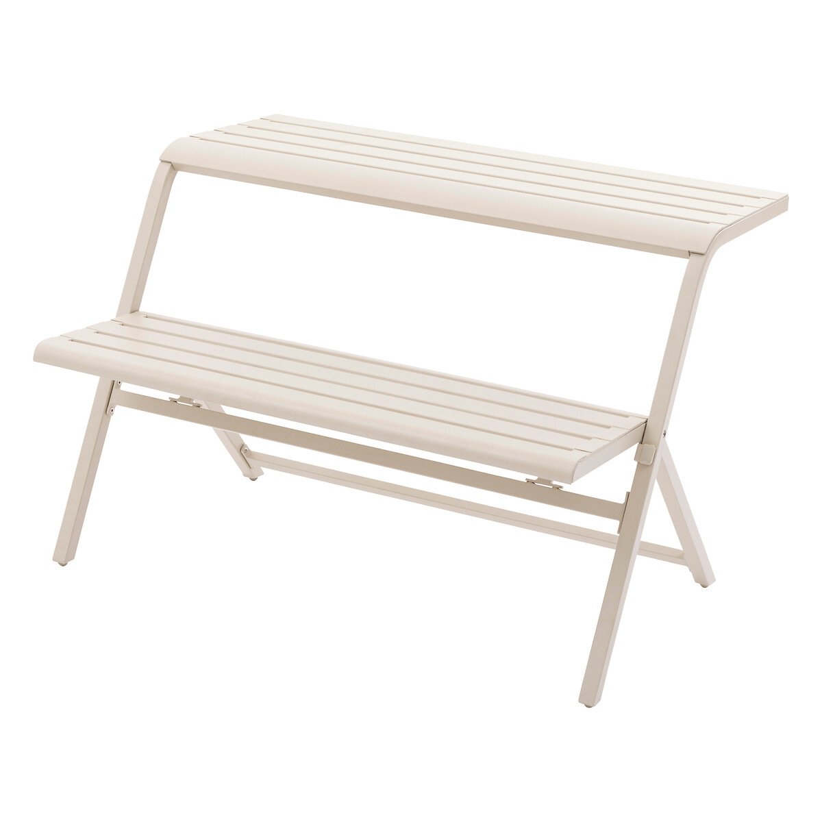 Mesa de piquenique dobrável para varanda DRILIA Argila 4 lugares - Aço tratado com epóxi Argila