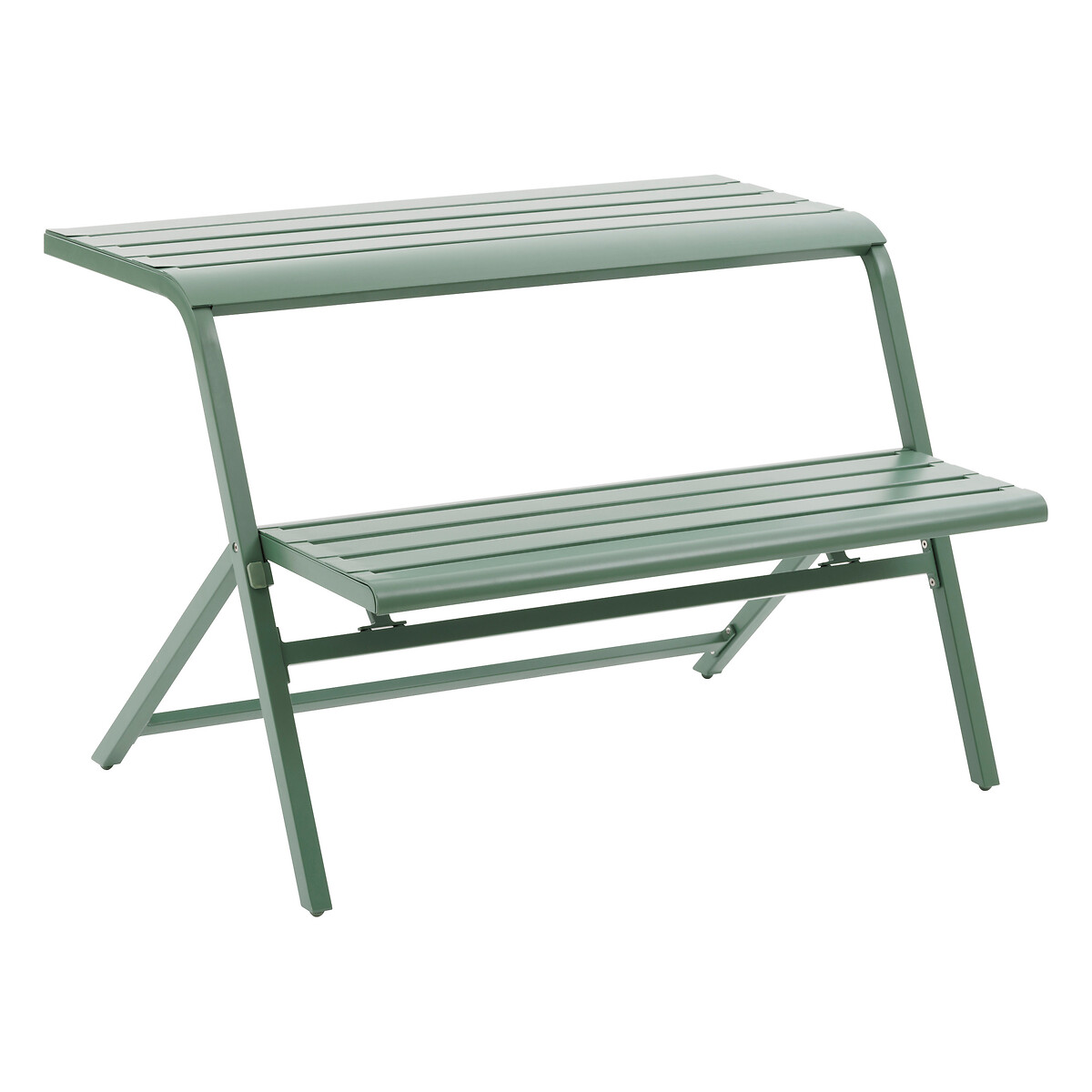 Mesa de piquenique dobrável para varanda DRILIA Verde Oliva 4 lugares - Aço tratado com epóxi Verde-oliva