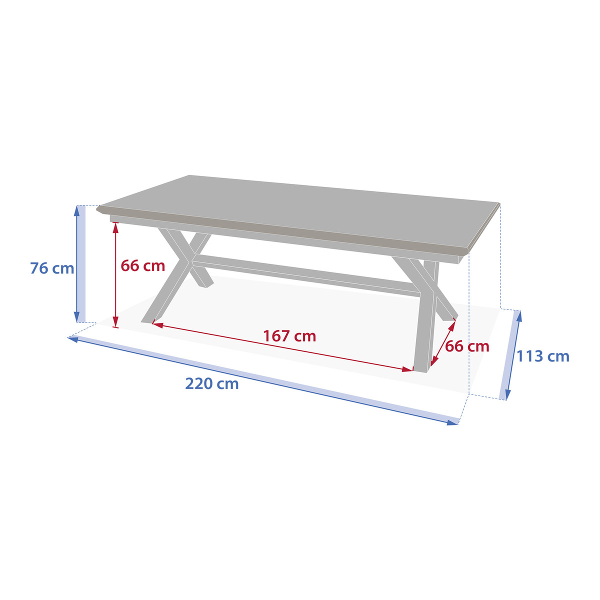 Conjunto de mesa de jardim extensível AXIOME Efeito teca Noz + 10 poltronas DIESE Grafite 10 lugares - Alumínio tratado com epóxi, ECP Teca / Grafite